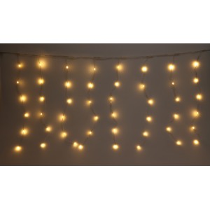 LED girlianda-užuolaida AGB000540, 120 LED, 3×0,6 m, šiltai balta