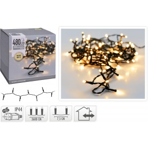 LED girlianda AX8401060, 480 LED, 36 m, šiltai balta