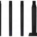 Surenkamas apšvietimo stulpas, 4m, juodas