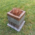 Granito vaza, spalvota, 19x42cm (Vilniuje, Bukiškis) - 055