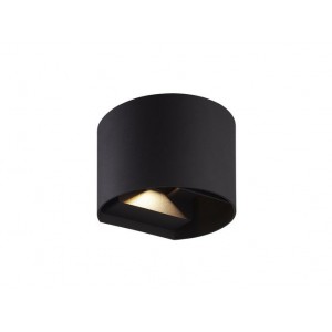Sieninis lauko šviestuvas Cilinder, LED 2x3W, juodas