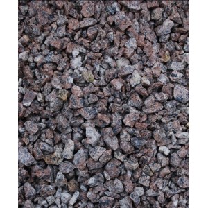 Raudona taškuota granito skalda 2/5; 5/8; 8/12; 11/16; 16/32 mm, 20 kg
