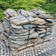 Skaldytos skalūno plokštės "Grey" 4-6 cm storis, 20-40 cm diametras, 1000kg