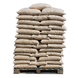 Medžio granulės sertifikuotos ENPLUS A1 (6mm), paletė (65x15 kg- 975kg) nuo 2 pal.