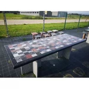Stalas iš skirtingų pasaulio kraštų akmens, 91x238cm (Kaune, Šilainiai) - 042