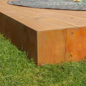 Vejos bortelio kampas corten steel 7,5cm