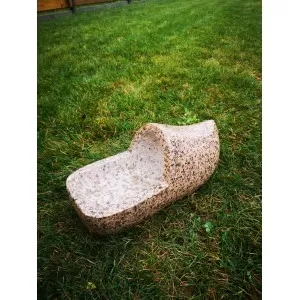 Dekoratyvinė granito klumpė, šviesiai marga, 42x20cm (Vilniuje, Bukiškis) - 054