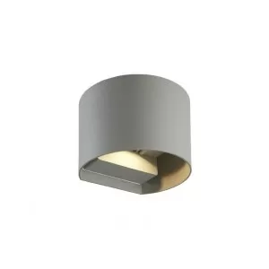 Sieninis lauko šviestuvas Cilinder, LED 2x3W, pilkas
