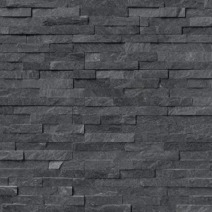 Akmens panelė "Black Matt" 10x36 cm, m2 (S-forma)