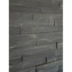 Akmens panelė "Tajo Black" 15x60 cm, m2 (S-forma)