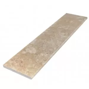 Laiptų pakopa Travertine Classic šlifuota, priekis-užapvalintas 135x33x3 cm, vnt