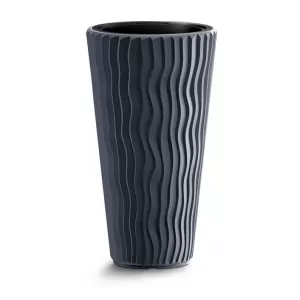 Vazonas Sandy Slim, antracito, Ø35cm