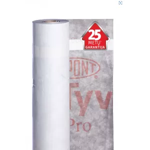 TYVEK SUPRO + TAPE, difuzinė plėvelė su lipnia juosta, 1,5 m x 50 m, (75 m²)